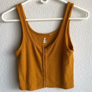 ME TO WE PACSUN TANK TOP BUTTON RIBBED